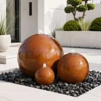 Шары 3 шт. фонтан Corten от (518907) ∅ 0,35 до 1 м. Радужный ХМАО ЮГРА 