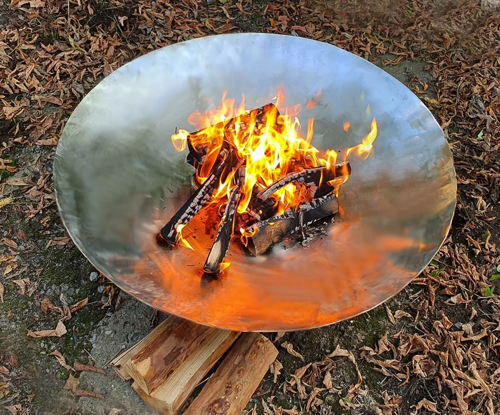 Чаша для костра из нержавеющей стали - диаметр 1 метр, толщина стенки 5 мм. на заказ в Радужном ХМАО ЮГРА 